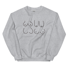 Load image into Gallery viewer, All Boobies Are Good Boobies Crewneck Sweatshirt