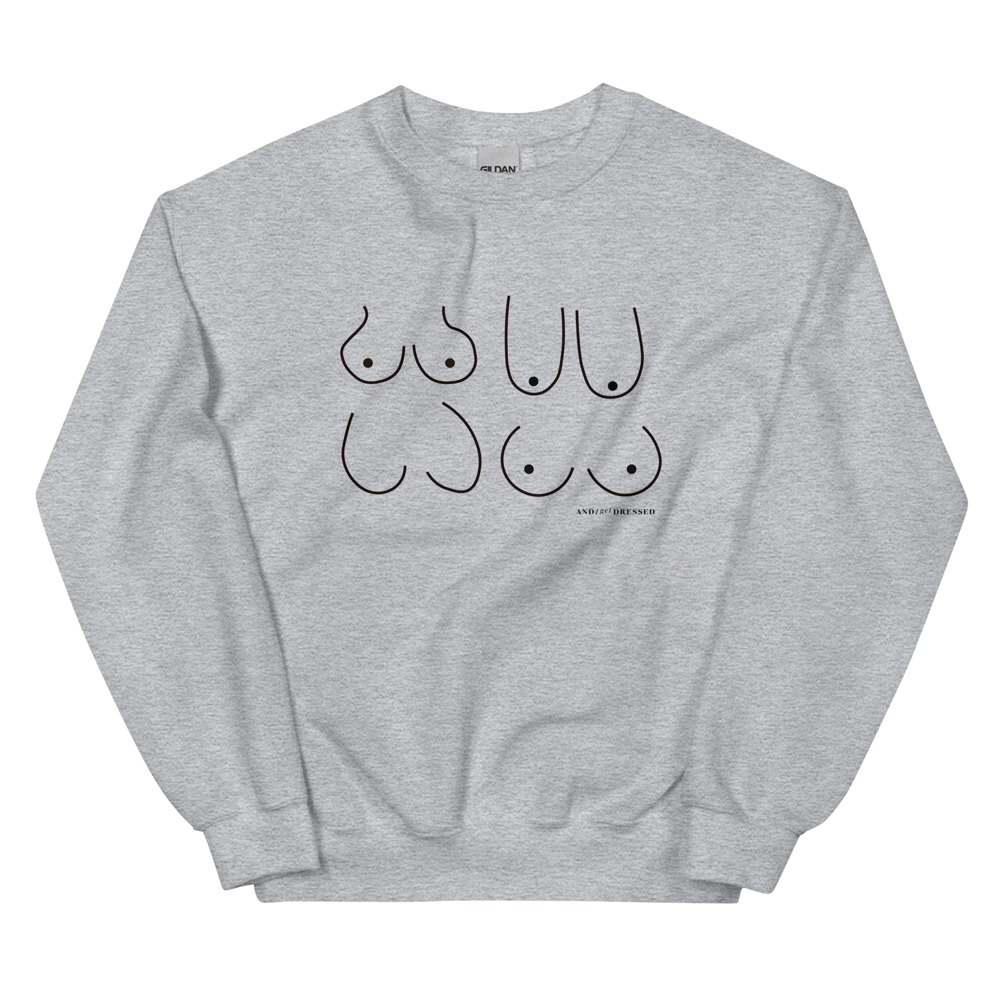 All Boobies Are Good Boobies Crewneck Sweatshirt ShopAndIGetDressed